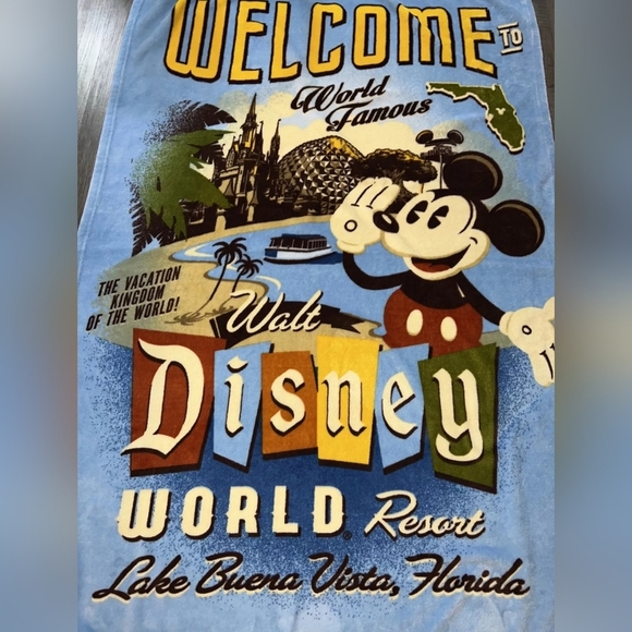 ORIGINAL WALT DISNEY WORLD RESORT LAKE BUENA VISTA THROW - MICKEY MOUSE - 49x60 - Picture 2 of 4